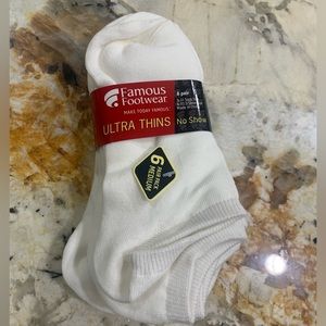 NWT - White no show socks - 6 pair